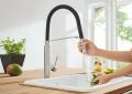 Grohe Concetto Drezov batria s flexibilnm ramenom a prepnaom, supersteel