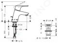 Hansgrohe Focus E2 Umvadlov batria s vpustom Push-Open, chrm