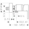 Hansgrohe Metris S Pkov sprchov batria, chrm