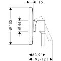 Hansgrohe Metris S Sprchov batria pod omietku, chrm