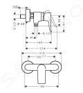 Hansgrohe Metris New Sprchov batria, chrm