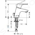 Hansgrohe Focus Umvadlov batria, chrm