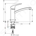 Hansgrohe Focus M41 Drezov batria, vzhad nehrdzavejcej ocele