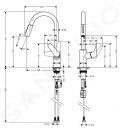 Hansgrohe Focus M41 Pkov drezov batria 240, s vyahovacou spkou, chrm