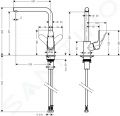 Hansgrohe Focus M41 Drezov batria, chrm