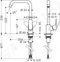 Hansgrohe Focus M41 Pkov drezov batria, chrm