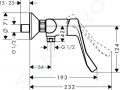 Hansgrohe Focus E2 Pkov sprchov batria s predenou rukovou, chrm