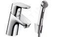 Hansgrohe Focus E2 Sprava pkovej batrie 70 s bidetovou spkou a sprchovou hadicou, chrm