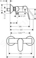 Hansgrohe Focus E2 Sprchov batria, chrm