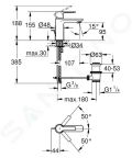 Grohe Lineare Umvadlov batria s vpustom, chrm