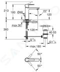 Grohe Lineare Umvadlov batria s vpustom, chrm