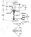 Grohe Lineare Umvadlov batria s vpustom, supersteel