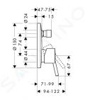 Hansgrohe Talis S Pkov vaov batria pod omietku, chrm