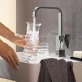 Hansgrohe Metropol Pkov umvadlov batria 230 s odtokovou spravou Push-Open, chrm