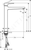 Hansgrohe Metropol Batria na umvadlov misu, s vpustom Push-Open, chrm