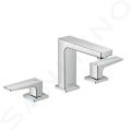 Hansgrohe Metropol Umvadlov batria s vpusou Push-Open, 3-otvorov intalcia, chrm