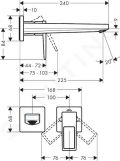 Hansgrohe Metropol Umvadlov batria pod omietku, 2-otvorov intalcia, chrm