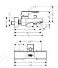 Hansgrohe Metropol Pkov vaov batria, chrm