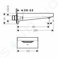 Hansgrohe Metropol Vaov vtok, chrm