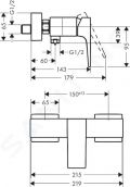 Hansgrohe Metropol Sprchov batria, leten vzhad zlata