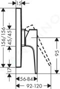 Hansgrohe Metropol Sprchov batria pod omietku, chrm