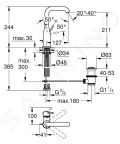 Grohe Essence Umvadlov batria, tmav grafit