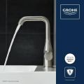 Grohe Essence Um�vadlov� bat�ria s v�pustom, supersteel