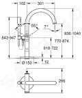 Grohe Atrio Vaov batria do podlahy, kefovan Hard Graphite