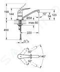 Grohe Euroeco Special Pkov drezov batria, chrm