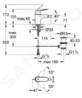 Grohe Eurosmart Cosmopolitan Bidetov batria s vpustom, chrm