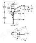 Grohe Eurosmart Cosmopolitan Pkov drezov batria, chrm