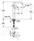 Grohe Essence Pkov umvadlov batria XL, tmav grafit