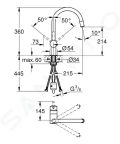 Grohe Minta Drezov batria s vsuvnou koncovkou, chrm