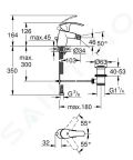 Grohe Eurosmart Pkov bidetov batria S, chrm