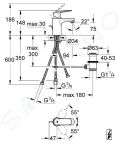 Grohe Eurosmart Cosmopolitan Umvadlov batria s vpusou, chrm