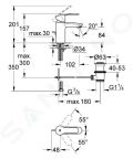 Grohe Eurostyle Cosmopolitan Pkov umvadlov batria, chrm