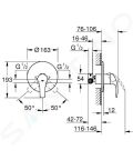 Grohe Eurosmart Sprchov batria pod omietku s telesom, chrm