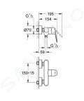 Grohe Eurodisc Cosmopolitan Pkov sprchov batria, chrm