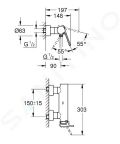 Grohe Plus Sprchov batria, kefovan Hard Graphite