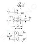 Grohe Eurostyle Cosmopolitan Vaov batria s prsluenstvom, chrm