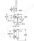 Grohe Essence Vaov batria s prsluenstvom, chrm