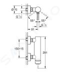 Grohe Essence Pkov sprchov batria, chrm