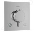 Hansgrohe Ecostat Comfort E Termostatick batria pod omietku, na 2 spotrebie, chrm