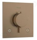 Hansgrohe Ecostat Comfort E Termostatick batria pod omietku, na 2 spotrebie, kefovan bronz