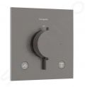 Hansgrohe Ecostat Comfort E Termostatick batria pod omietku, na 2 spotrebie, kefovan ierny chrm