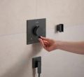 Hansgrohe Ecostat Comfort E Termostatick batria pod omietku, na 2 spotrebie, kefovan ierny chrm