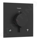 Hansgrohe Ecostat Comfort E Termostatick batria pod omietku, na 2 spotrebie, matn ierna