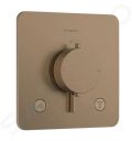 Hansgrohe Ecostat Comfort Q Termostatick batria pod omietku, na 2 spotrebie, kefovan bronz