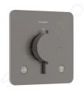 Hansgrohe Ecostat Comfort Q Termostatick batria pod omietku, na 2 spotrebie, kefovan ierny chrm