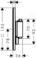 Hansgrohe Ecostat Comfort Q Termostatick batria pod omietku, na 2 spotrebie, leten vzhad zlata